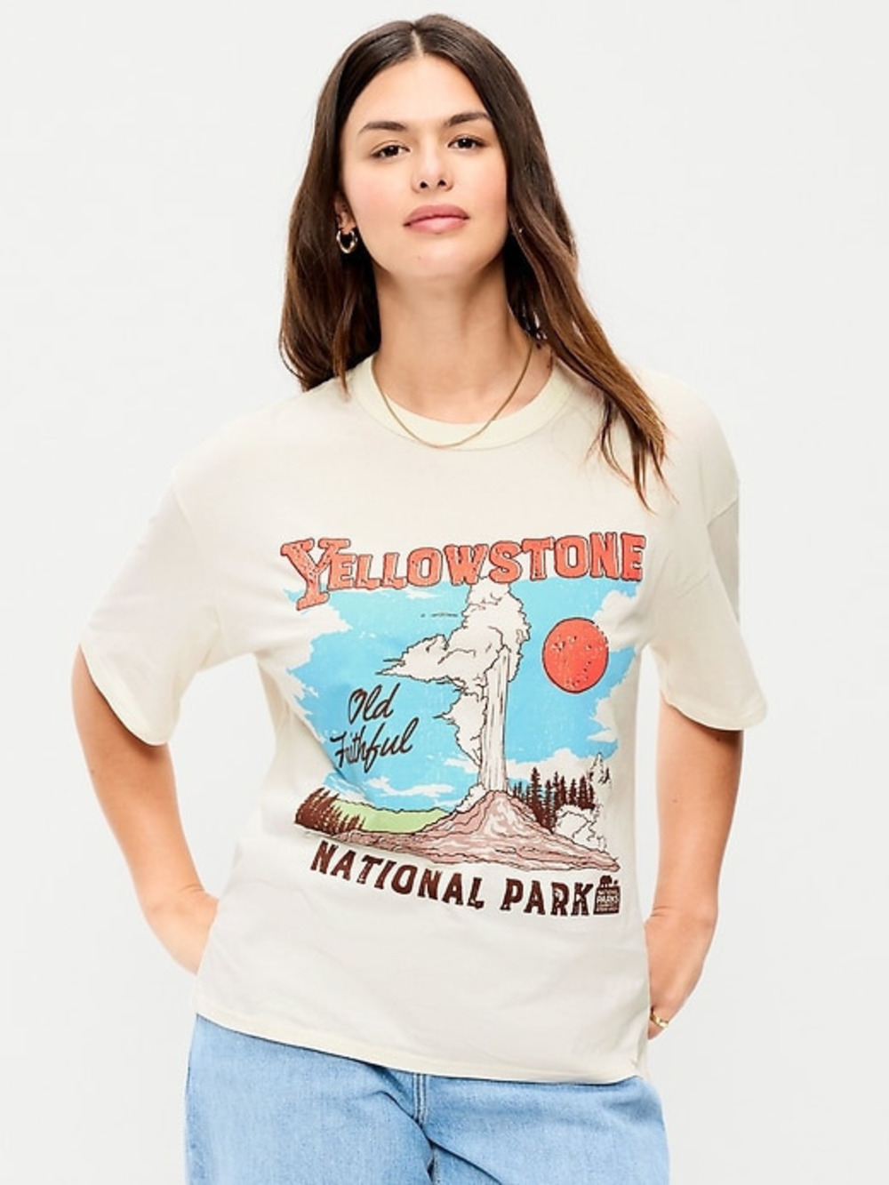 Yellowstone National Park Crew-Neck Overd T-Shirt